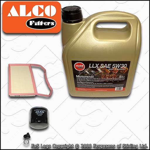 SERVICE KIT for VW UP! 1.0 ALCO OIL AIR FILTERS +5w30 OIL (2011-2020)