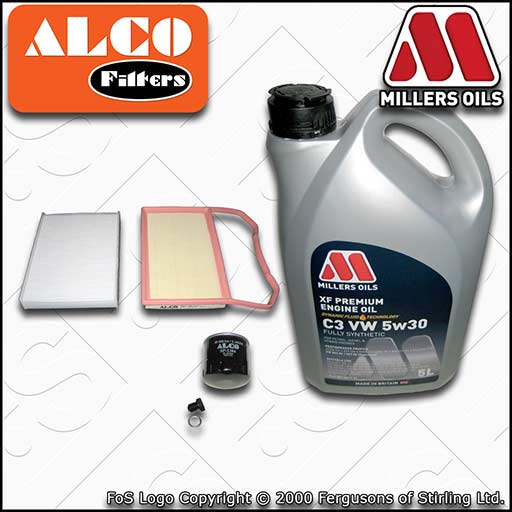 SERVICE KIT for SEAT MII 1.0 OIL AIR CABIN FILTERS +XF C3 5w30 OIL (2011-2019)