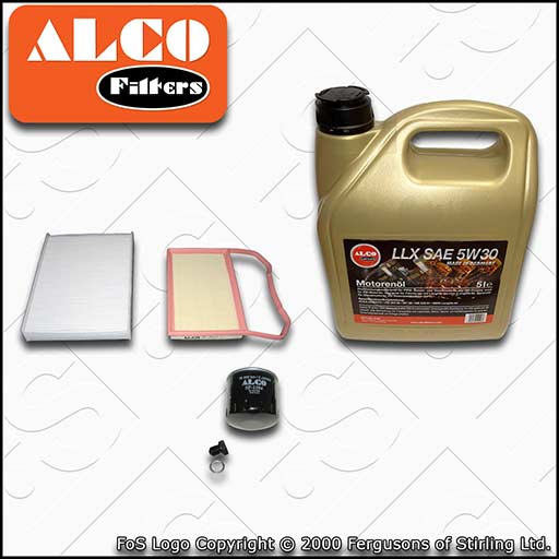 SERVICE KIT for VW UP! 1.0 ALCO OIL AIR CABIN FILTERS +5w30 OIL (2011-2020)