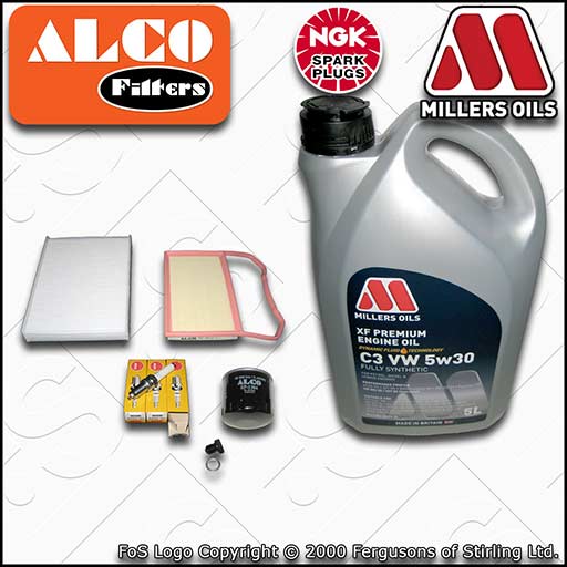 SERVICE KIT for SEAT MII 1.0 OIL AIR CABIN FILTER PLUGS +XF 5w30 OIL (2011-2019)