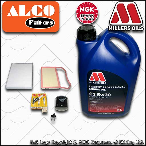 SERVICE KIT for SEAT MII 1.0 OIL AIR CABIN FILTER PLUGS +C3 5w30 OIL (2011-2019)