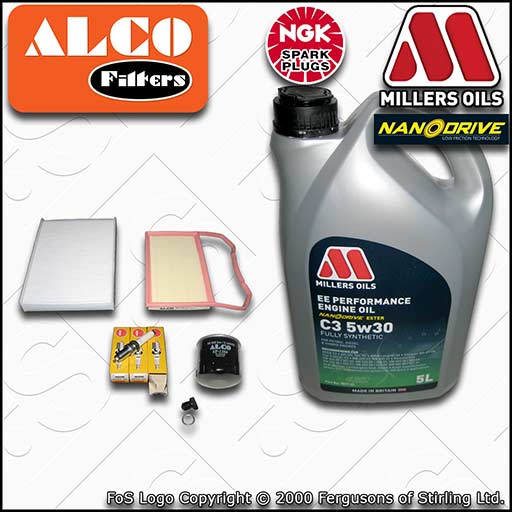 SERVICE KIT for SEAT MII 1.0 OIL AIR CABIN FILTER PLUGS +EE 5w30 OIL (2011-2019)