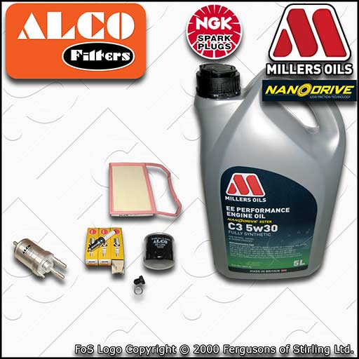 SERVICE KIT for VW POLO MK5 6C 6R 1.0 OIL AIR FUEL FILTER PLUGS +OIL (2014-2017)