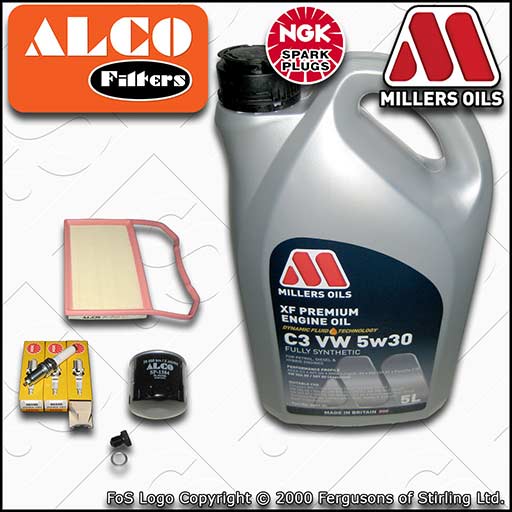 SERVICE KIT for SEAT MII 1.0 OIL AIR FILTER SPARK PLUGS +XF 5w30 OIL (2011-2019)