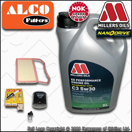SERVICE KIT for SEAT MII 1.0 OIL AIR FILTER SPARK PLUGS +EE 5w30 OIL (2011-2019)