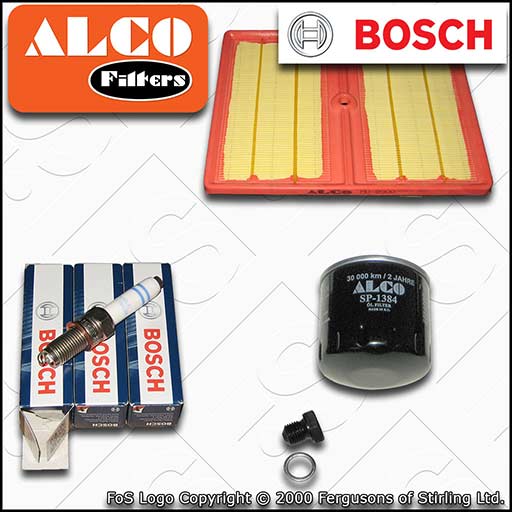 SERVICE KIT for AUDI A1 8X 1.0 TFSI ALCO OIL AIR FILTERS BOSCH PLUGS (2015-2018)