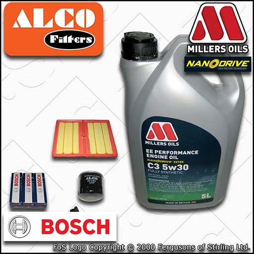 SERVICE KIT for AUDI Q2 8V 1.0 TFSI OIL AIR FILTER PLUGS +5w30 OIL (2016-2020)