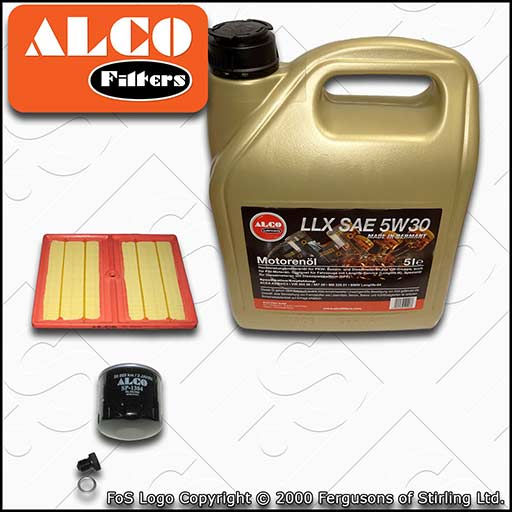 SERVICE KIT for AUDI A1 8X 1.0 TFSI ALCO OIL AIR FILTER with OIL (2015-2018)