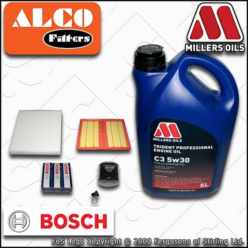 SERVICE KIT for AUDI A1 8X 1.0 TFSI OIL AIR CABIN FILTERS PLUGS +OIL (2015-2018)