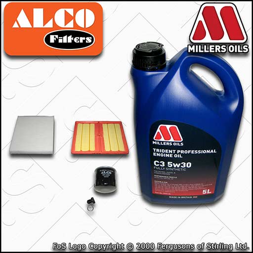 SERVICE KIT for AUDI A1 8X 1.0 TFSI OIL AIR CABIN FILTERS wth C3 OIL (2015-2018)