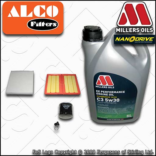 SERVICE KIT for AUDI A1 8X 1.0 TFSI OIL AIR CABIN FILTERS wth EE OIL (2015-2018)