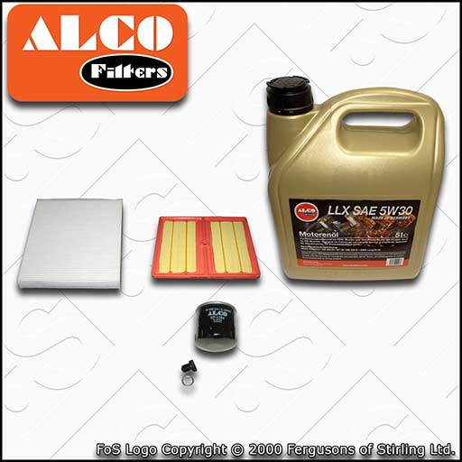 SERVICE KIT for AUDI A1 8X 1.0 TFSI ALCO OIL AIR CABIN FILTER with OIL 2015-2018