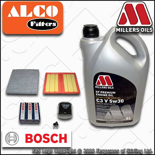 SERVICE KIT for AUDI Q2 8V 1.0 TFSI OIL AIR CABIN FILTER PLUGS +5w30 OIL (16-20)