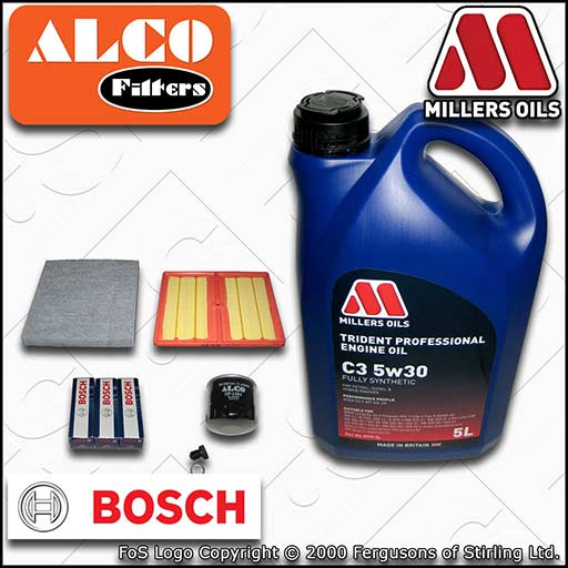 SERVICE KIT for AUDI Q2 8V 1.0 TFSI OIL AIR CABIN FILTER PLUGS +5w30 OIL (16-20)