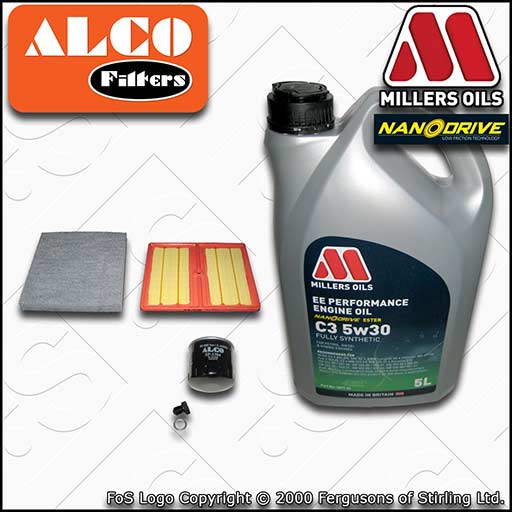 SERVICE KIT for AUDI A3 8V 1.0 TFSI OIL AIR CABIN FILTERS wth EE OIL (2015-2018)