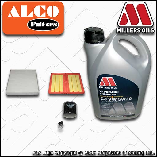 SERVICE KIT for SEAT ARONA 1.0 TSI OIL AIR CABIN FILTER +XF 5w30 OIL (2016-2020)