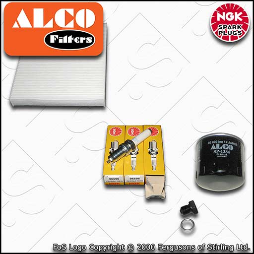 SERVICE KIT for SEAT IBIZA 6J 1.0 OIL CABIN FILTERS SPARK PLUGS (2015-2017)