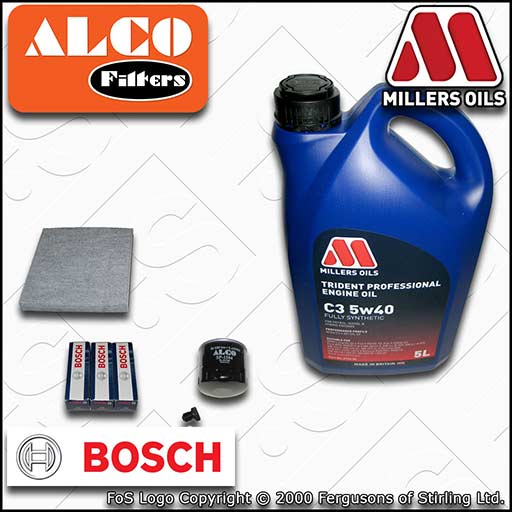 SERVICE KIT for AUDI Q2 8V 1.0 TFSI OIL CABIN FILTER PLUGS +5w40 OIL (2016-2020)