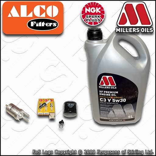 SERVICE KIT for VW POLO MK5 6C 6R 1.0 OIL FUEL FILTER SPARK PLUGS +OIL 2014-2017