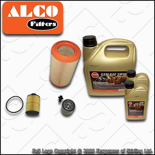 SERVICE KIT for CITROEN RELAY 2.2 HDI ALCO OIL AIR FUEL FILTERS +OIL (2013-2016)