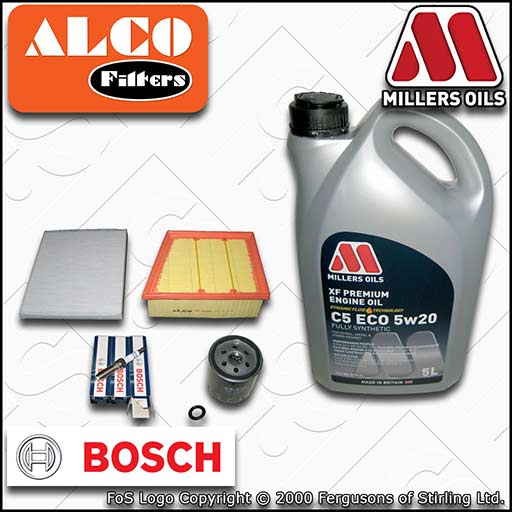 SERVICE KIT for FORD FIESTA MK8 1.0 ECOBOOST OIL AIR CABIN FILTERS PLUGS +OIL
