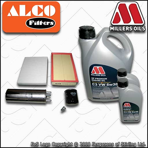 SERVICE KIT for VW TRANSPORTER T5 2.0 BITDI OIL AIR FUEL CABIN FILTER +OIL 09-15