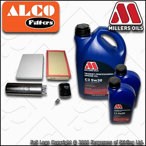 SERVICE KIT for VW TRANSPORTER T5 2.0 BITDI OIL AIR FUEL CABIN FILTER +OIL 09-15