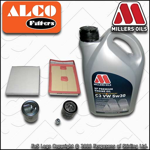 SERVICE KIT for VW POLO MK5 6C 6R 1.4 TDI OIL AIR FUEL CABIN FILTER +OIL (14-17)