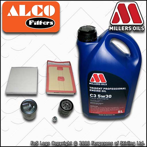 SERVICE KIT for VW POLO MK5 6C 6R 1.4 TDI OIL AIR FUEL CABIN FILTER +OIL (14-17)