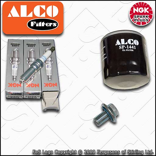 SERVICE KIT for VAUXHALL OPEL ADAM 1.0 ALCO OIL FILTER NGK SPARK PLUGS 2014-2018