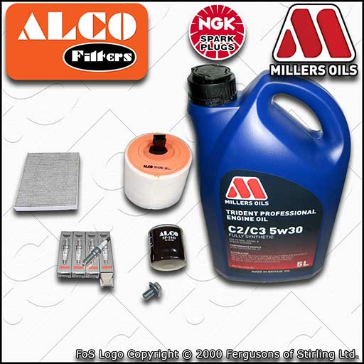 SERVICE KIT for VAUXHALL ASTRA K 1.4 TURBO B14 OIL AIR CABIN FILTERS PLUGS +OIL