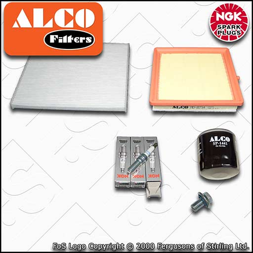 SERVICE KIT for VAUXHALL OPEL ADAM 1.0 ALCO OIL AIR CABIN FILTER PLUGS 2014-2018