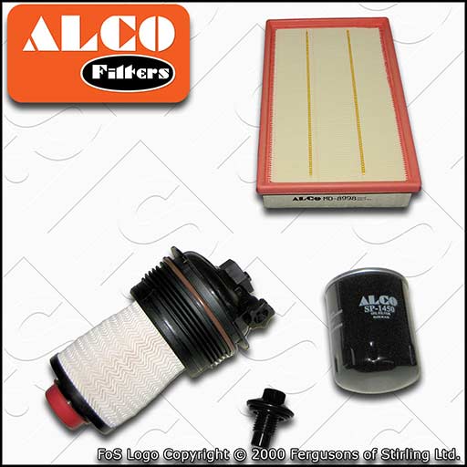 SERVICE KIT for FORD TRANSIT 2.0 ECOBLUE ALCO OIL AIR FUEL FILTERS (2016-2022)