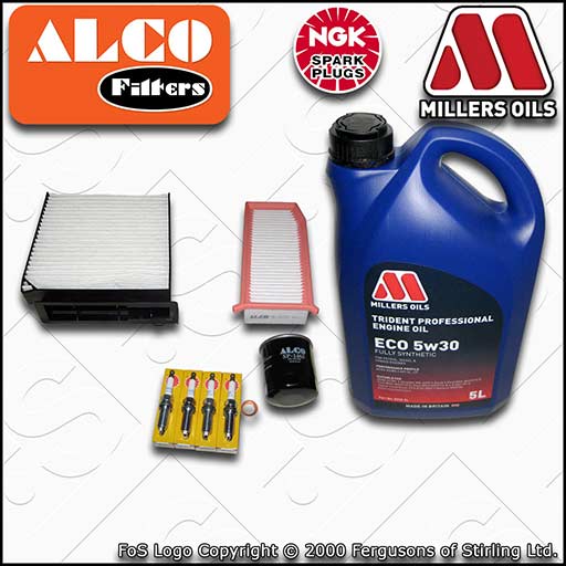 SERVICE KIT for DACIA DUSTER 1.6 SCE 115 OIL AIR CABIN FILTER PLUGS +OIL (15-18)
