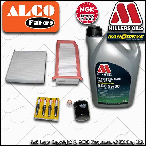 SERVICE KIT for DACIA DUSTER 1.6 SCE 115 OIL AIR CABIN FILTER PLUGS +OIL (17-22)