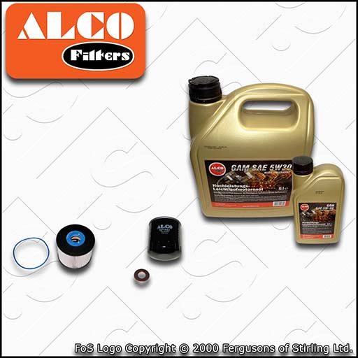 SERVICE KIT for PEUGEOT 508 2.0 HDI HYBRID ALCO OIL FUEL FILTERS +OIL 2010-2017