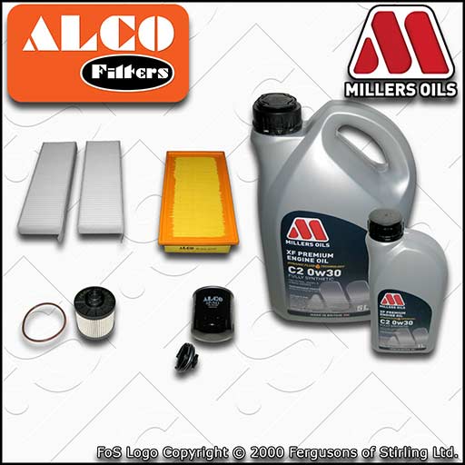 SERVICE KIT for DS DS7 2L BLUEHDI ALCO OIL AIR FUEL CABIN FILTERS OIL 2017-2020