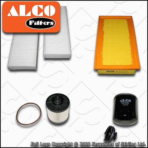 SERVICE KIT for PEUGEOT 308 2.0 BLUEHDI OIL AIR FUEL CABIN FILTERS (2013-2021)