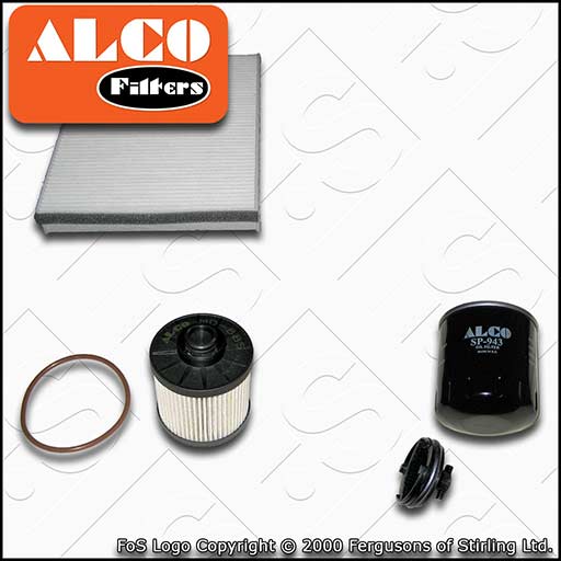 SERVICE KIT for FORD FOCUS MK3 2.0 TDCI ALCO OIL FUEL CABIN FILTERS (2014-2017)
