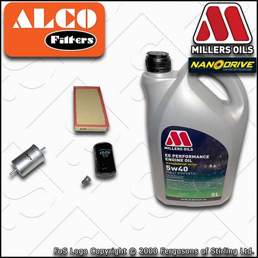 SERVICE KIT for AUDI TT 8L 1.8 T OIL AIR FUEL FILTERS +5w40 EE OIL (1999-2006)