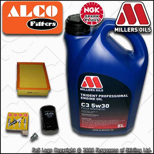 SERVICE KIT for AUDI A4 (B6/B7) 1.6 8V OIL AIR FILTERS PLUGS +OIL (2000-2008)