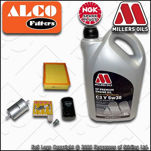 SERVICE KIT for AUDI A4 (B6/B7) 2.0 20V OIL AIR FUEL FILTER PLUGS +OIL 2000-2008