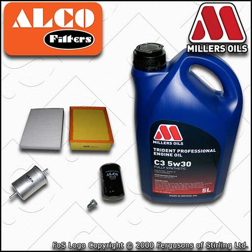 SERVICE KIT for AUDI A4 (B6/B7) 1.6 2.0 20V OIL AIR FUEL CABIN FILTERS +OIL
