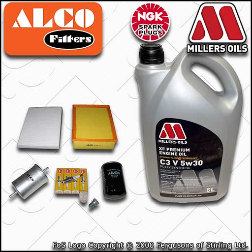 SERVICE KIT for AUDI A4 (B6/B7) 2.0 20V OIL AIR FUEL CABIN FILTERS PLUGS +OIL