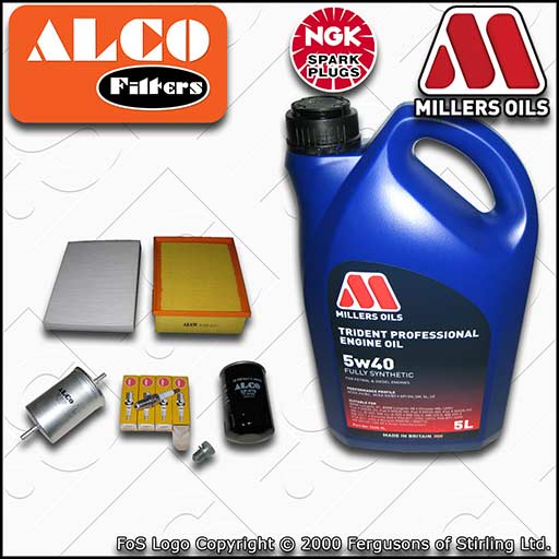 SERVICE KIT for AUDI A4 (B6/B7) 2.0 20V OIL AIR FUEL CABIN FILTERS PLUGS +OIL