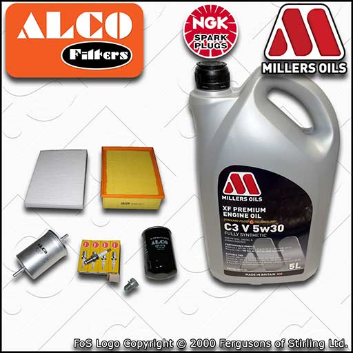 SERVICE KIT for AUDI A4 (B6/B7) 1.6 8V OIL AIR FUEL CABIN FILTERS PLUGS +OIL