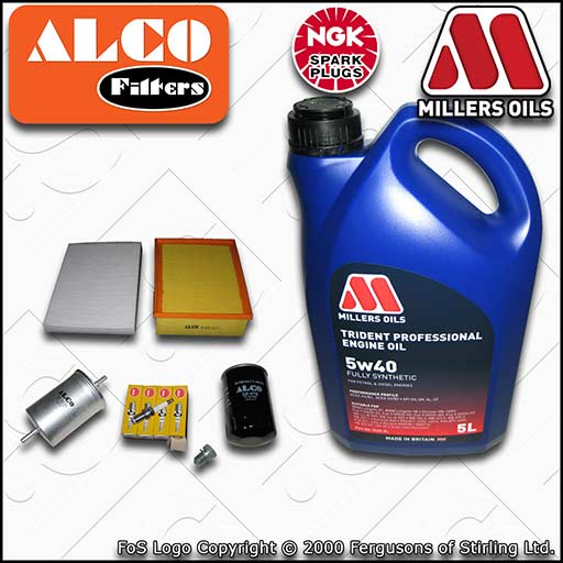 SERVICE KIT for AUDI A4 (B6/B7) 1.6 8V OIL AIR FUEL CABIN FILTERS PLUGS +OIL