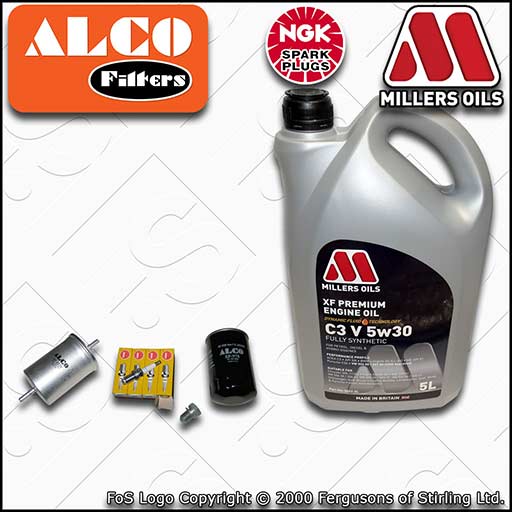 SERVICE KIT for AUDI A4 (B6/B7) 1.6 8V OIL FUEL FILTERS PLUGS +OIL (2000-2008)