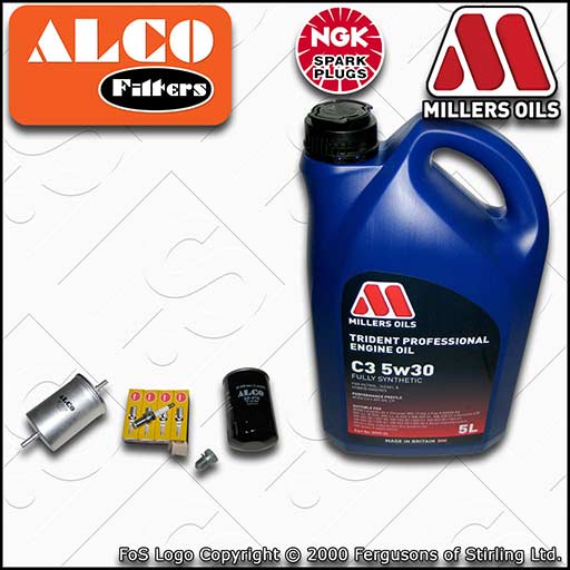 SERVICE KIT for AUDI A4 (B6/B7) 1.6 8V OIL FUEL FILTERS PLUGS +OIL (2000-2008)