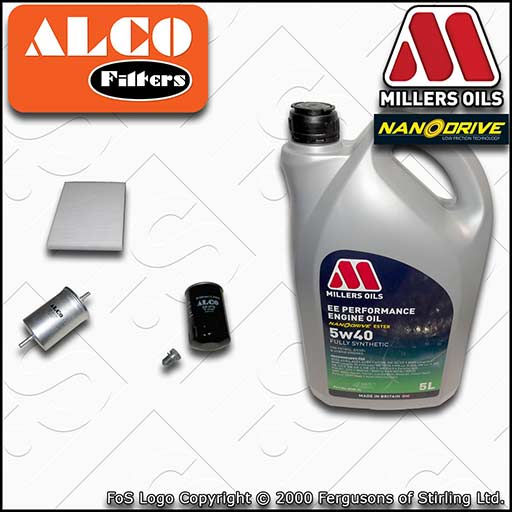 SERVICE KIT for AUDI TT 8L 1.8 T OIL FUEL CABIN FILTERS +5w40 EE OIL (1999-2006)